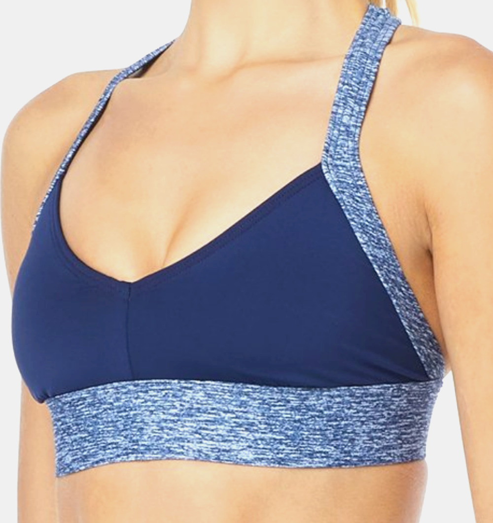 TYR MANTRA ISLA Sports Bra Swim Top Padded Lt Support Grey Size Small 4/6 - $45